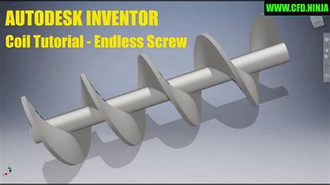 how to draw a screw conveyor in inventor|Mastering the Coil Command in CAD Modeling: Designing a Scre.